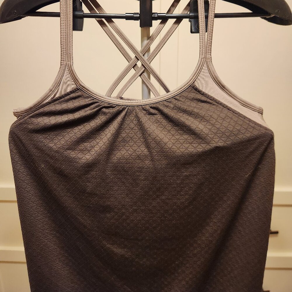 Athleta Hidden Agenda Bra Tank Top - Brown